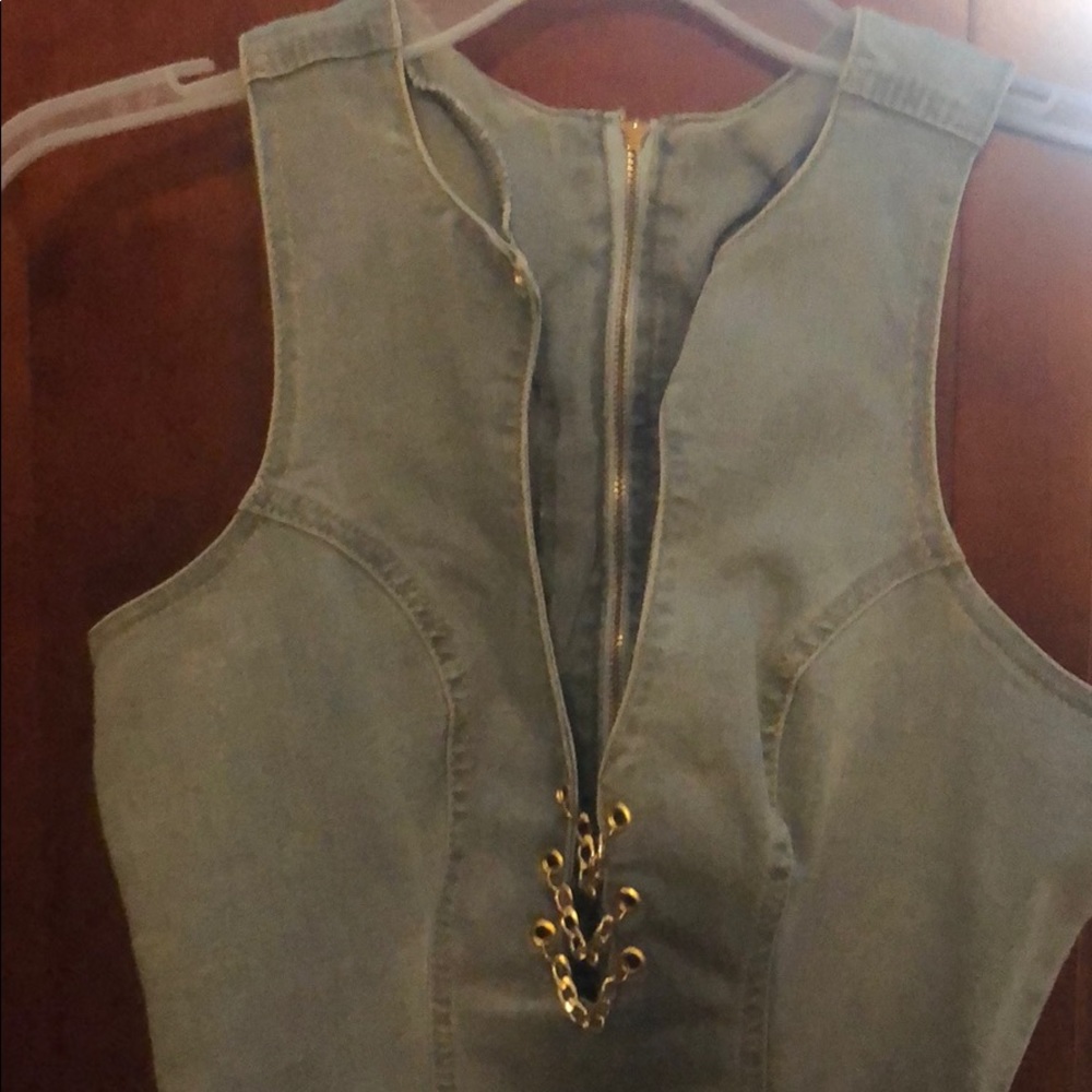 form fitting denim dress